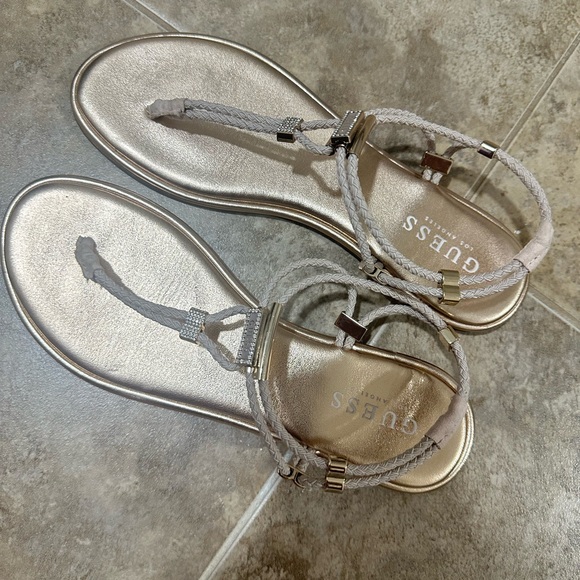 GUESS Women's Metallic Sandals - Picture 3 of 4